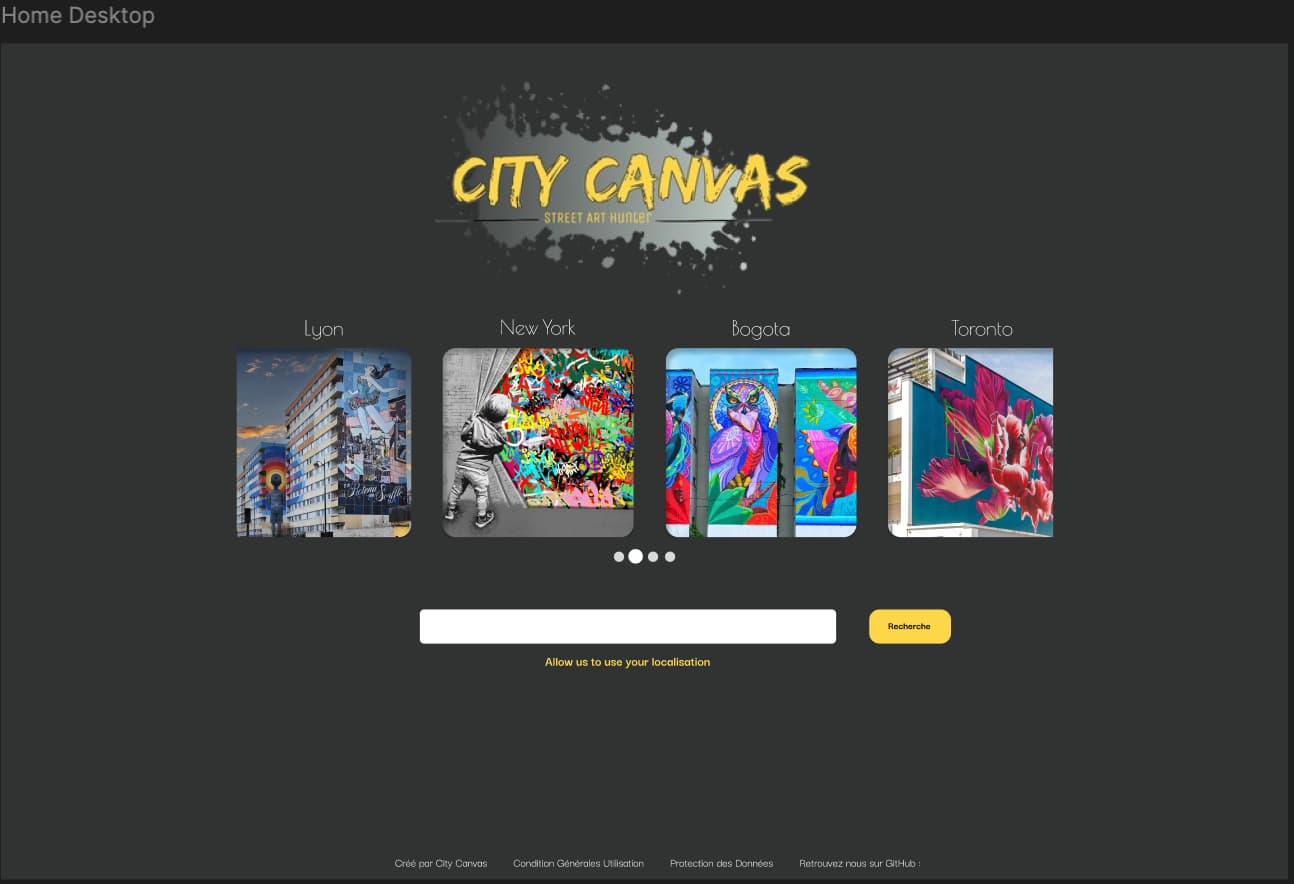 aperçu du projet City Canvas